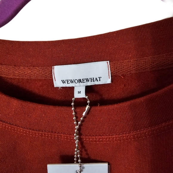 **SOLD** WEWOREWHAT Cropped Crew Sweatshirt NWT - Picture 4 of 9